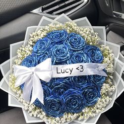 Blue Glitter Bouquet 