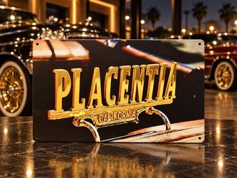 Placentia California Decorative Metal Sign