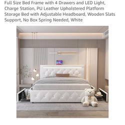 White Led Bed 