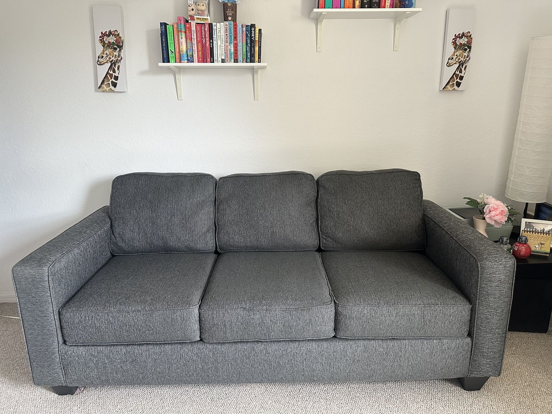 Like New Queen Sofa Bed – Rooms To Go (Dark Gray) 🛋️