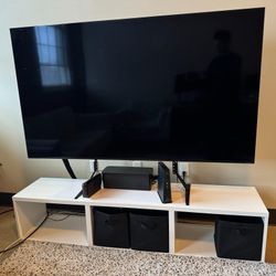 LG 75" TV and IKEA Besta TV Stand