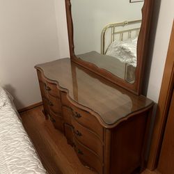 Six Drawer Dresser With Mirror