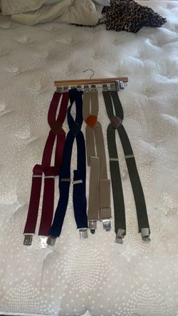 Lot of 4 Men's Clip-On Suspenders bundle