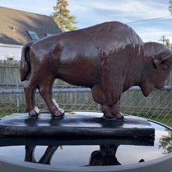 The Classic Brown Buffalo Statue