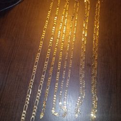 14k Gold Filled 925S Figaro Chain In Various Sizes 