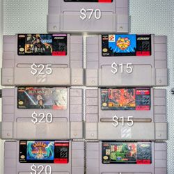 SNES Games (Prices In Description)