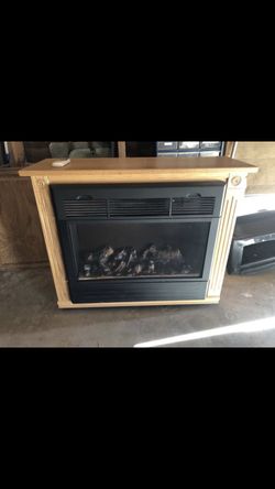 Heat surge custom built Amish fire place