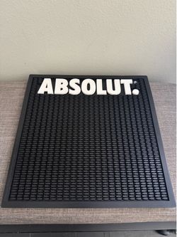 New Absolut Vodka Rubber Spill Drink Splash Heavy Duty Bar Mat 14x14