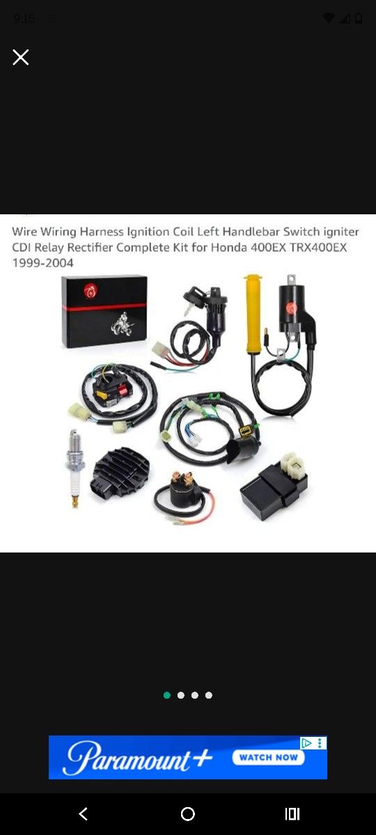 99-04 HondaTrx400EX Ignition Switch