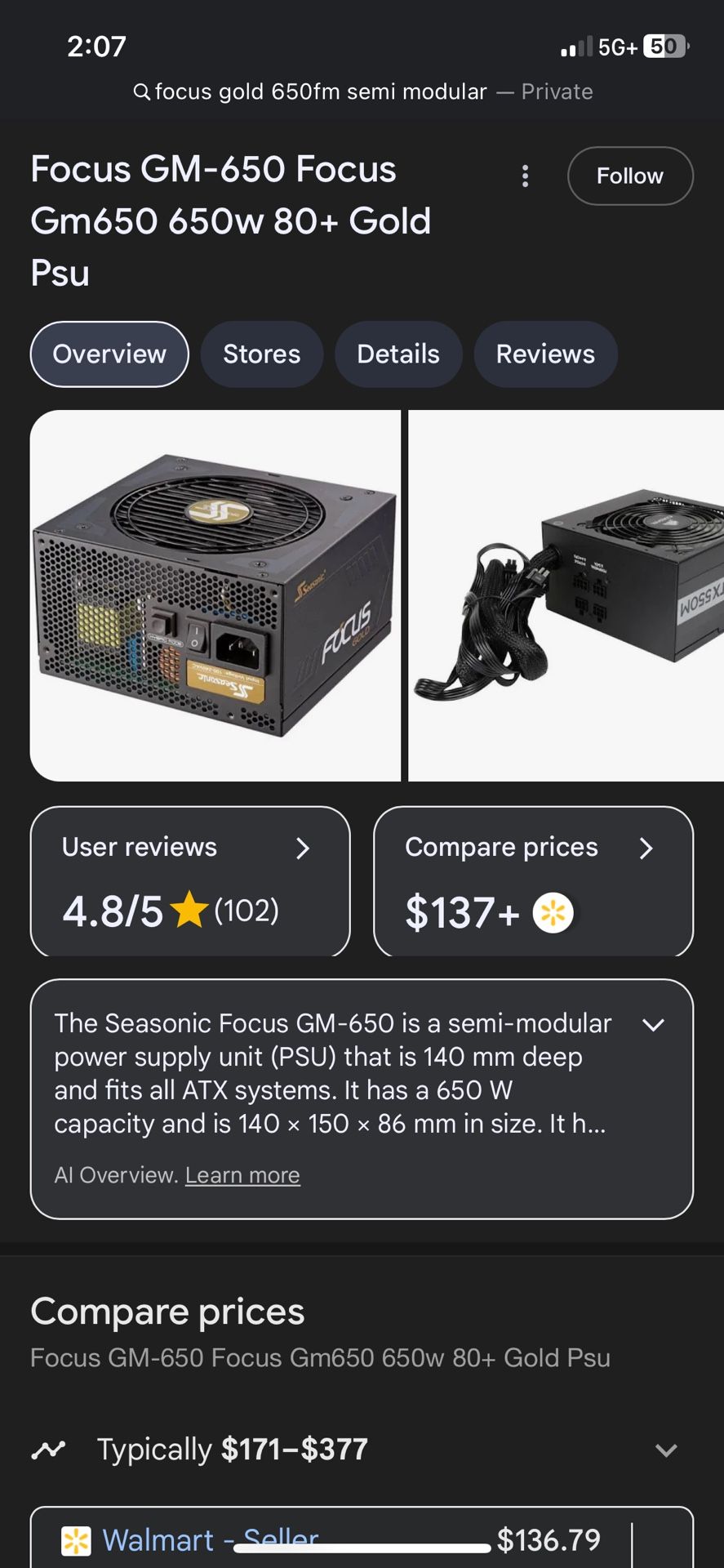 Focus Focus GM-650 Focus Gm650 650w 80+ Gold Psu