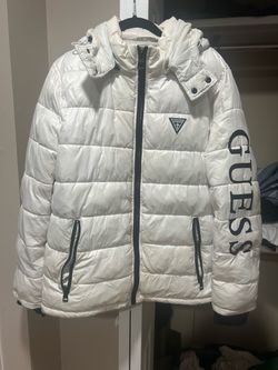 guess bubble jacket white