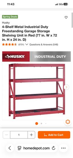 Used husky 4-shelf metal