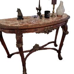 Antique Console Table Demilune 
