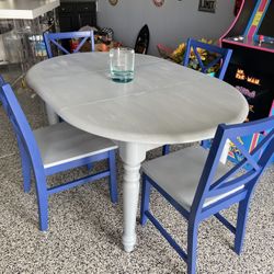 Farmhouse Style Dining Table Plus Four Chairs