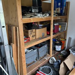 Large Garage Workshop Tool Shelves Custom Made 96” Heavy Duty Portable 3 Tier Cabinet Cubbies Rack