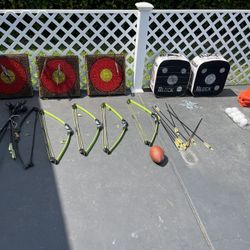 Kickball Cones, Bow And Arrows, Axe Throwing