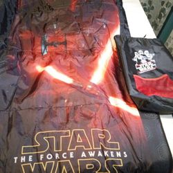 Star Wars The Force Awakens Kids Youth Sleeping Bag Kylo Ren Red Light Saber With Bag 