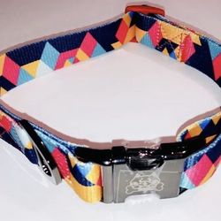 VRPAWS Dog Collar | Adjustable Designer Dog Collars | Stylish Geometric Pattern