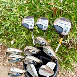 14PC MENS FULL CALLAWAY GOLF CLUBS SET ** All Graphit** W / Bag 