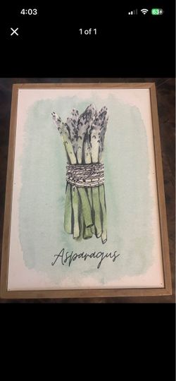 Asparagus Watercolor Wall Art Print