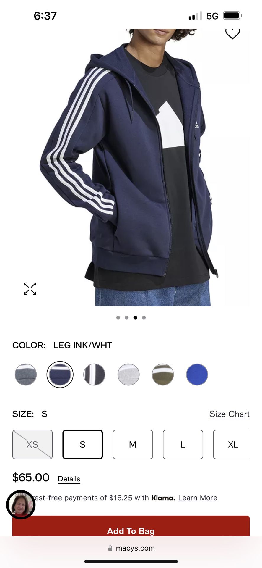 Men's adidas full-zip hoodie