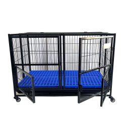 43in iron double door kennels(stackable)