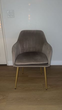 Beige Upholstered Accent Chair