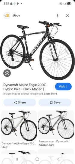 Dynacraft
Dynacraft Alpine Eagle 700C 50CM Aluminum Frame Hybrid Bike, Black