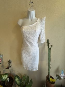 Lace One Shoulder Dress Size M