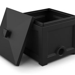 NEW! Mayne Fairfield Garden Hose Bin - Black - 17in L x 17in W x 18in H - Holds up to 100 ft.