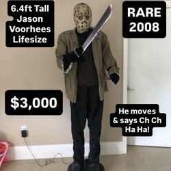 Halloween 6.4ft Tall Jason Voorhees Animatronic LifeSize Prop Collectible (RARE 2008)