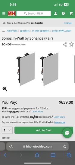 Sonos Is4 Invisible Speaker With Enclosure Single Of Each