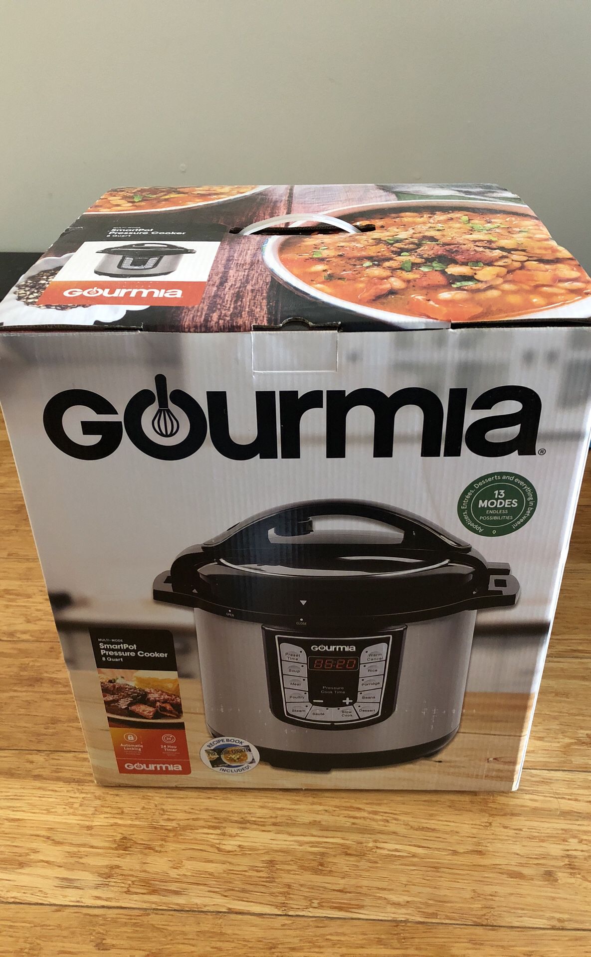 Brand New Gourmia 8 Quart Pressure Cooker