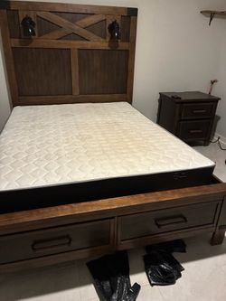 Full size bed frame set