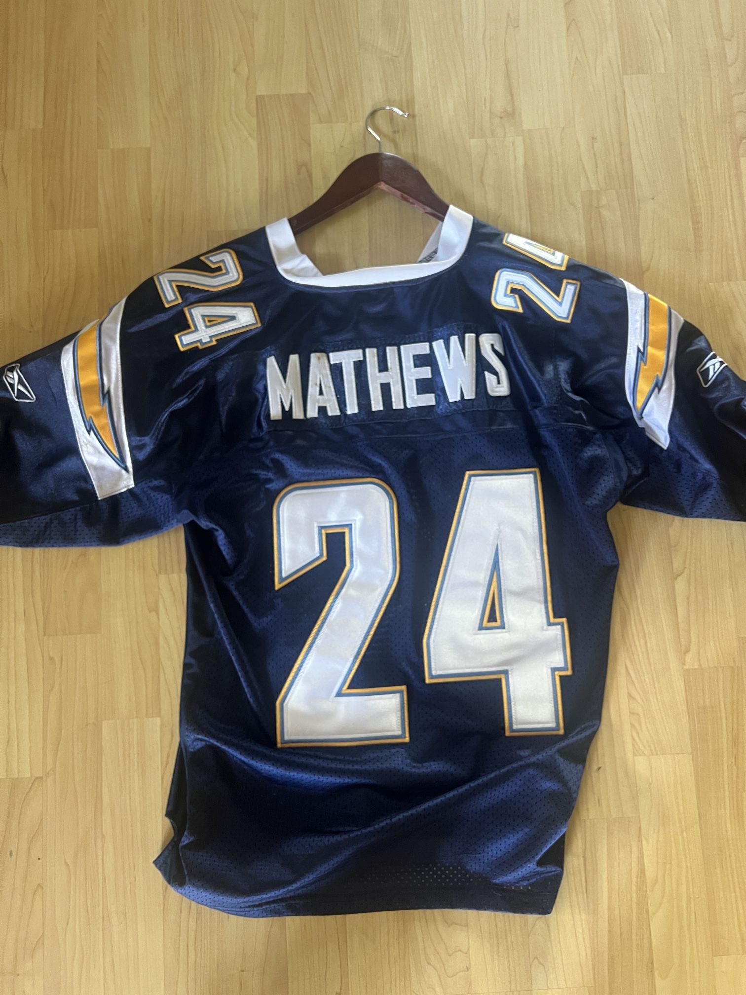 Mathews Chargers Jersey 24 + chargers beanie