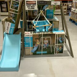 Kidkraft Wooden Swing And Slide Set