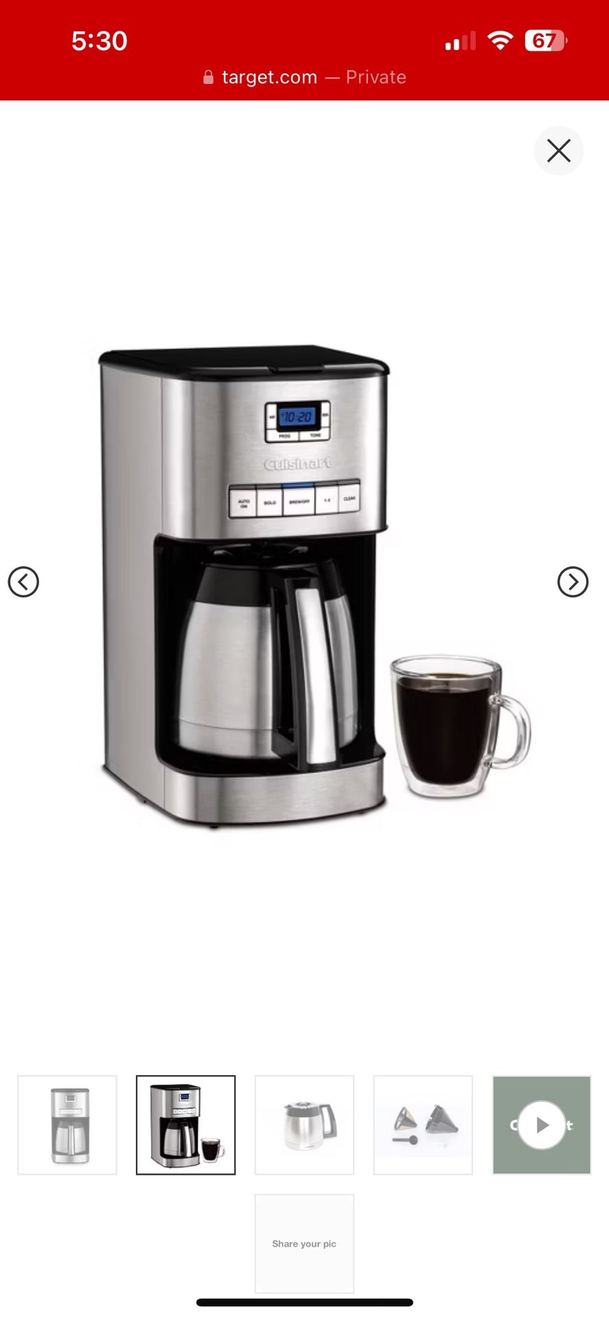 Coffee Maker Cuisinart