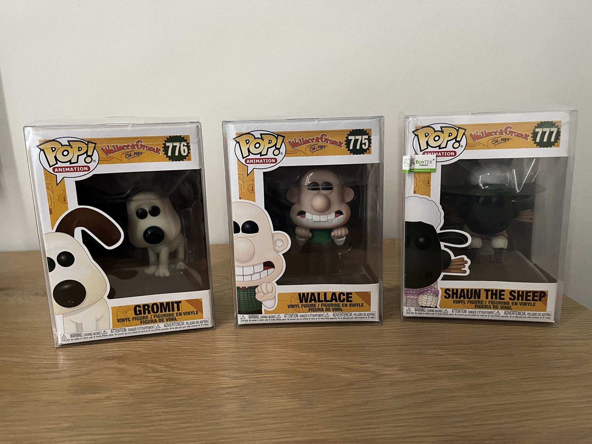 Funko Pop Wallace & Gromit Bundle With Shaun The Sheep 775 776 777 VAULTED LOT