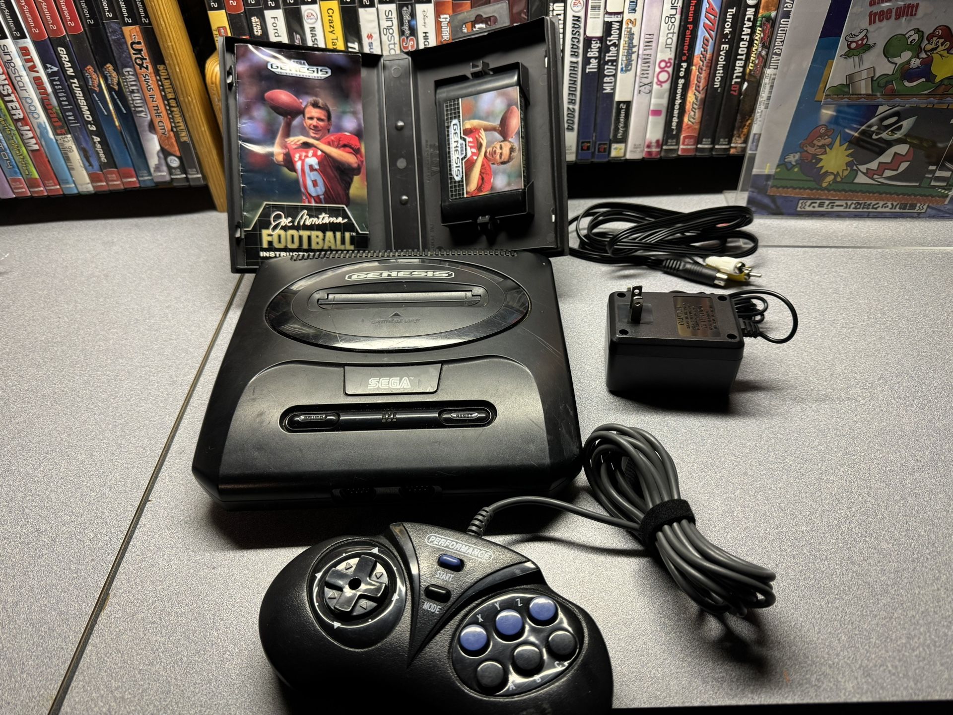 Sega Genesis With Football Game