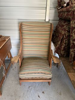 Vintage Mission Style High Back Wooden Chair
