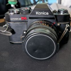 Konica Auto Reflex T4 w/ 50mm 1.7 & 28mm Lens 