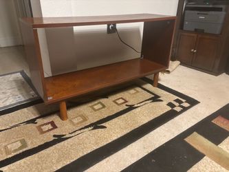 Beautiful dark brown wooden TV stand / console