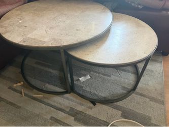 Marble circle tables 125 obo needs to go today Moving!