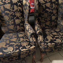 Pair Of Floral Armchairs 