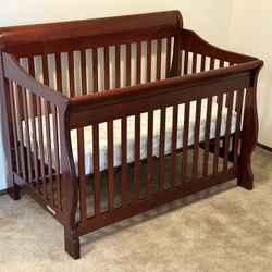Wooden Crib Frame With mattress 