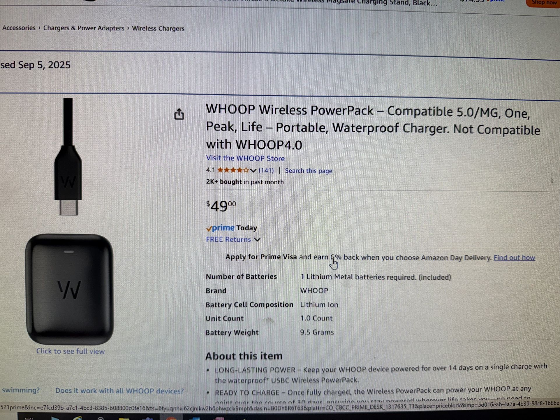 Whoop Charger