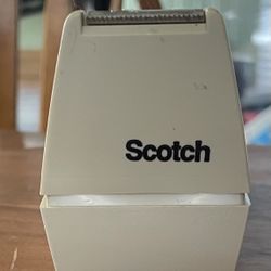 **VINTAGE — SCOTCH BRAND** -Desktop Tape Dispenser - White - Weighty Dispenser