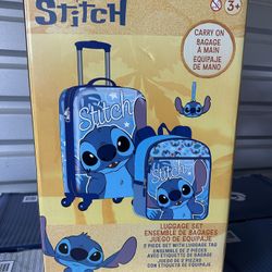 Disney Stitch 2‑Piece Kids Luggage Set