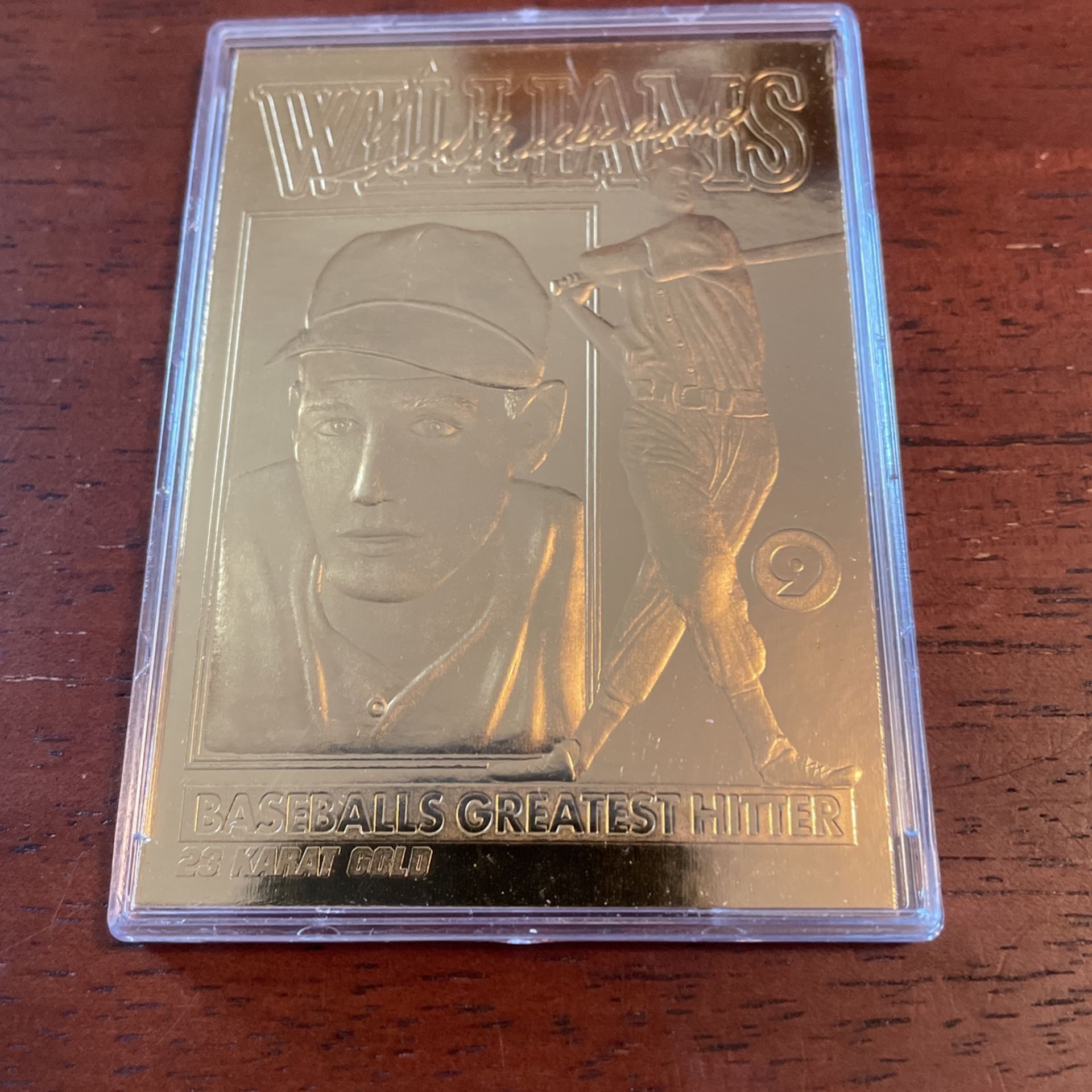 Ted Williams 23 karat gold foil baseball card