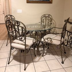 Glass Top Dining Set